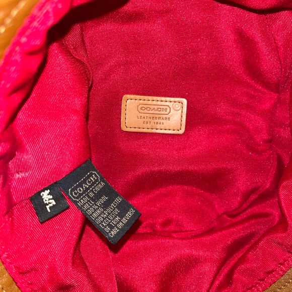 Coach Plaid Wool Hat Size M/L - Picture 3 of 3